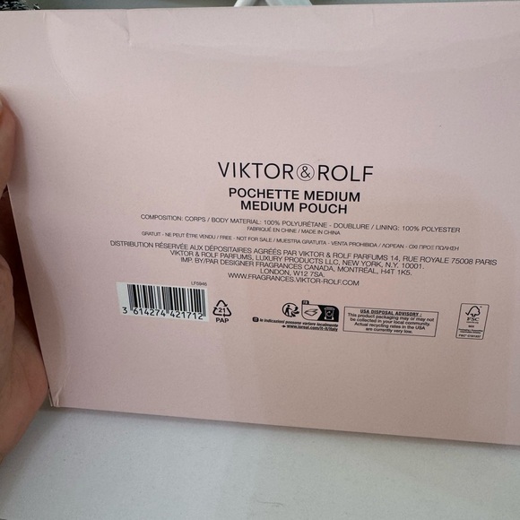 Viktor & Rolf Pink Medium Pouch Cosmetic Bag New In Box - Picture 5 of 10